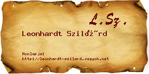 Leonhardt Szilárd névjegykártya